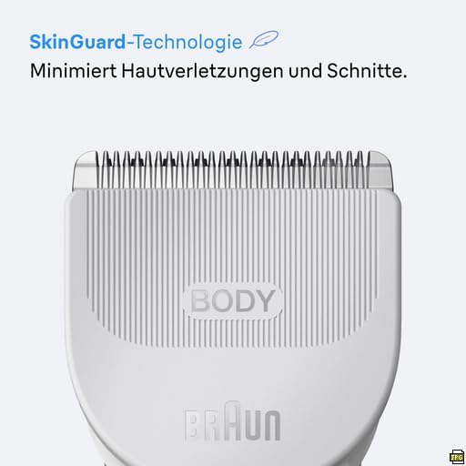Braun Bodygroomer Series 3, Elektrischer Körperrasierer Herren mit 6 Zubehörteile, Kabelloser Trimme