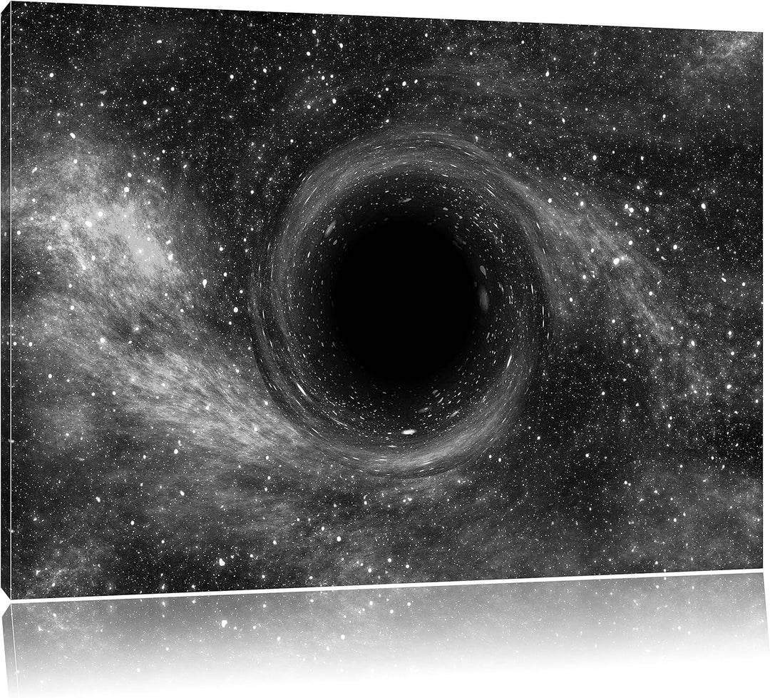 Pixxprint Loch im Weltall als Leinwandbild/Grösse: 100x70 cm/Wandbild/Kunstdruck/fertig bespannt, 10