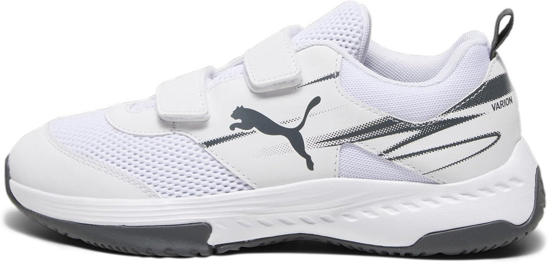 PUMA Unisex Kinder Varion Ii V Jr Indoor Court Shoe 28 EU White Shadow Gray, 28 EU White Shadow Gray