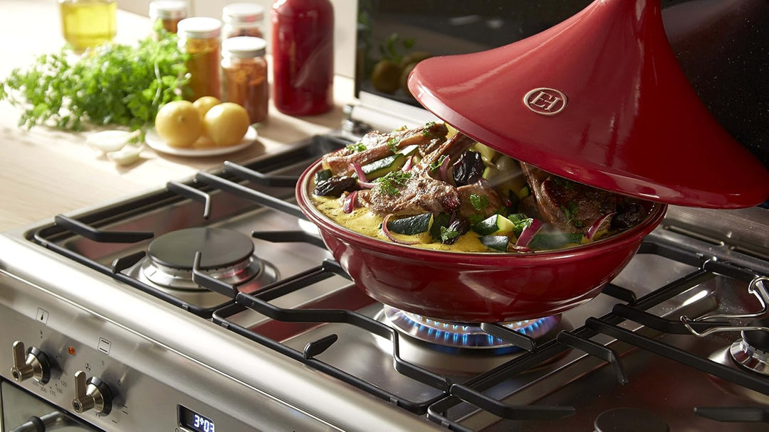 Interhal 349526 Keramik Rote Tajine E-Box, Ø270mm Grand Cru, Grand Cru