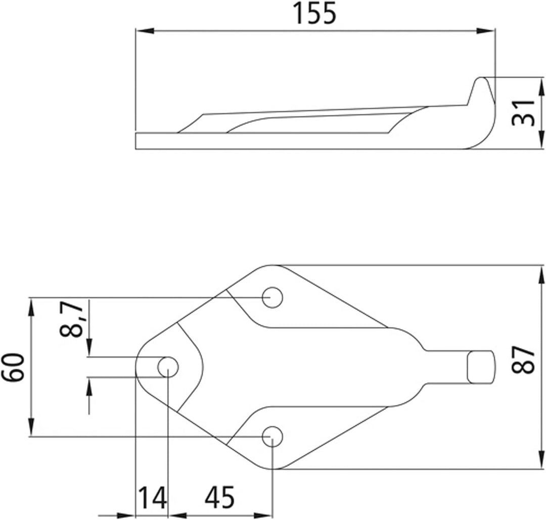 The Drive 2X Exzenterverschluss Set verstellbar 250–285 mm mit Gegenhalter | für Anhänger | Modell 6
