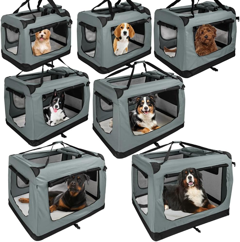 Faltbare Hundebox Transporttasche Transportbox Auto für Katze Hunde Grosse Kleine Box Bag Bed Decke