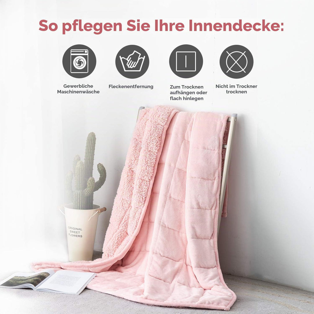 Sivio Gewichtsdecke für Erwachsene, 7 kg, schwere Sherpa-Decke mit weichem Flanell, wendbar, Queen-S