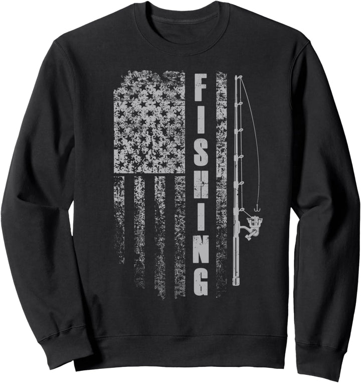 Amerikanische Flagge Angeln Shirt Vintage Angeln Sweatshirt