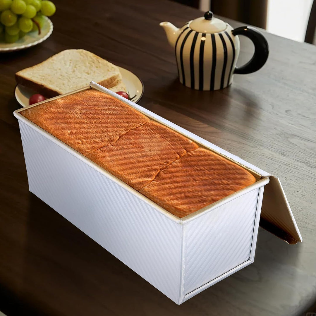 1000G Toastbrot Backform mit Deckel, 34 x 13,5 x 12cm Toast Backform mit Deckel, 1kg Brotbackform Ka