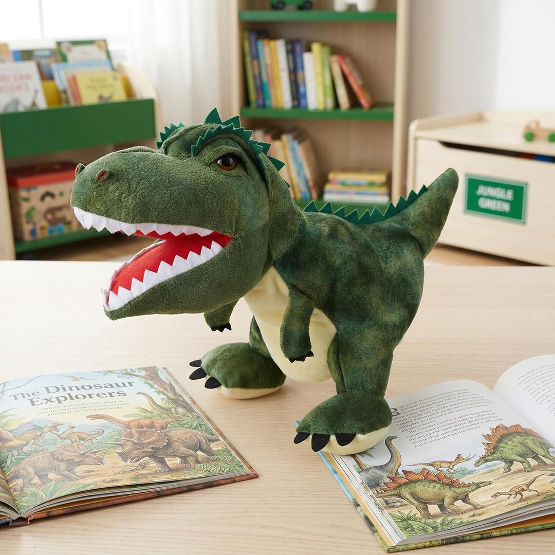 LOMTRATS Dinosaurier-Handpuppen für Kinder, Kleinkind enthält Triceratops und Tyrannosaurus Rex mit