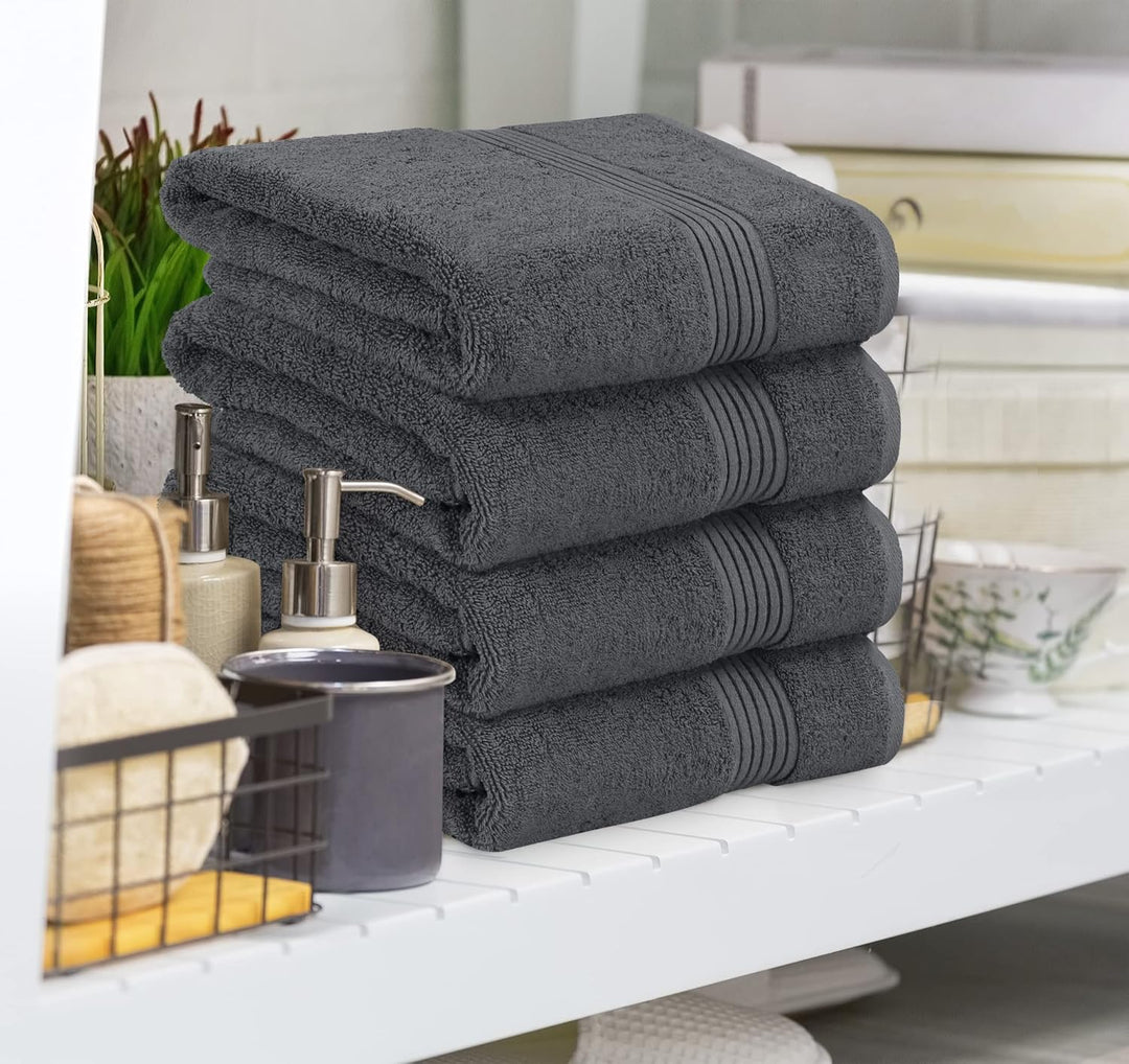 Utopia Towels - 4er-Pack Badetücher Set Premium 100% ringgesponnene Baumwolle 69 x 137 cm Handtücher