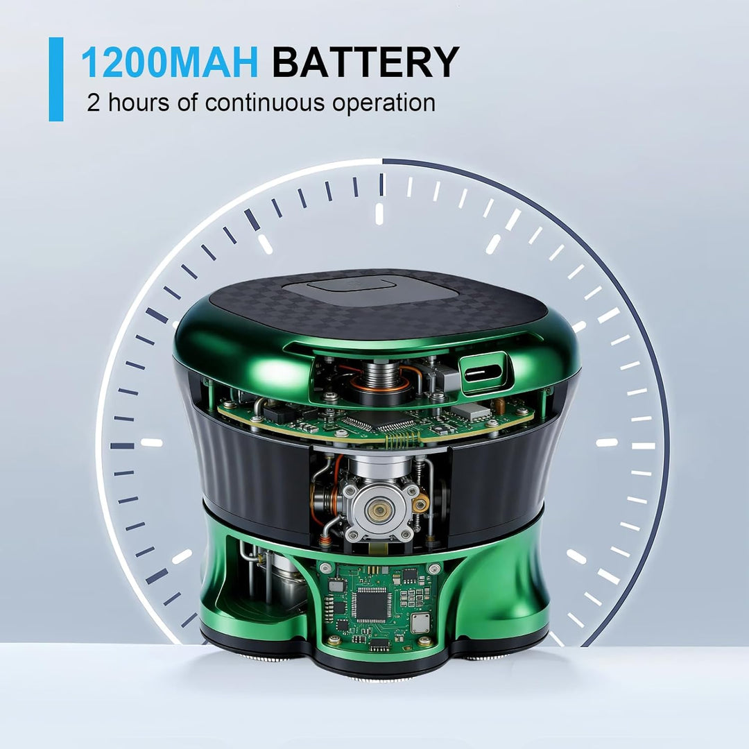 Glatzenrasierer Herren - 7D Elektrischer Rasierer mit Magnetischen Scherköpfen, IPX7 Wasserdicht, LE