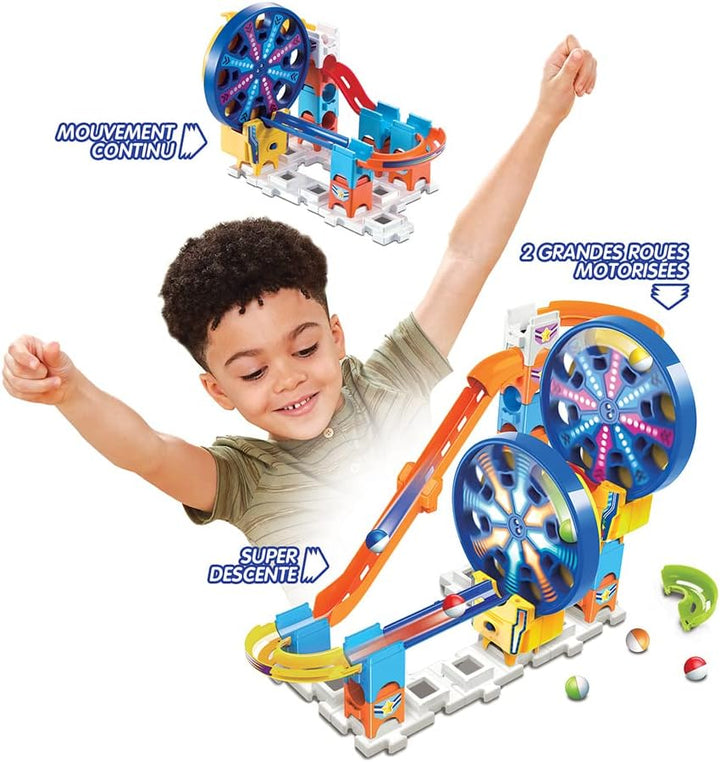 VTech Marble Rush, Kugelbahn Fun Fair Set Electronic M300E, Bausatzkugelbahn - ab 4 Jahren - Version