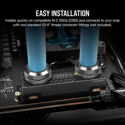 Corsair Hydro X Series XM2 M.2 SSD-Wasserkühler (M.2 SSD Individuellen Kühlkreislauf, Kupferkühlstru