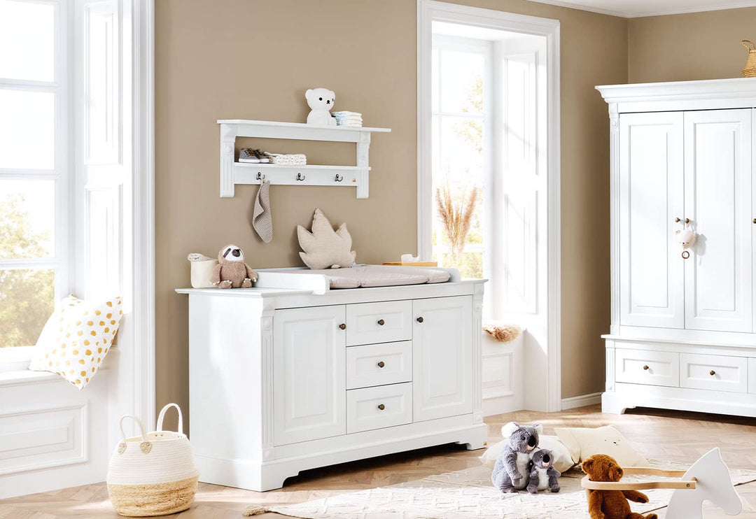 PINOLINO Wandregal Emilia, extra Stauraum, Edelmatt MDF Uni, weiÃ lackiert