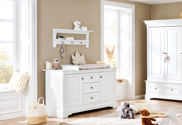 PINOLINO Wandregal Emilia, extra Stauraum, Edelmatt MDF Uni, weiÃ lackiert