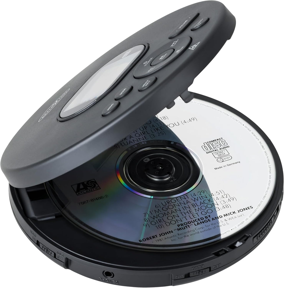 Reflexion PCD540DAB Tragbarer CD-Player, Discman, Walkman mit DAB+/PLL-FM-Radio - Antishock-System -