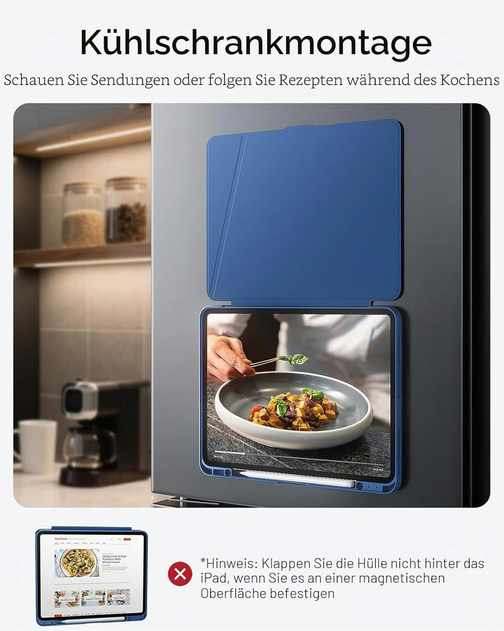 ESR für iPad Pro 13 Zoll Hülle (M5/M4) 2025/2024, Vertikaler Ständer, Multi-Winkel, Ultra-stabile Hü