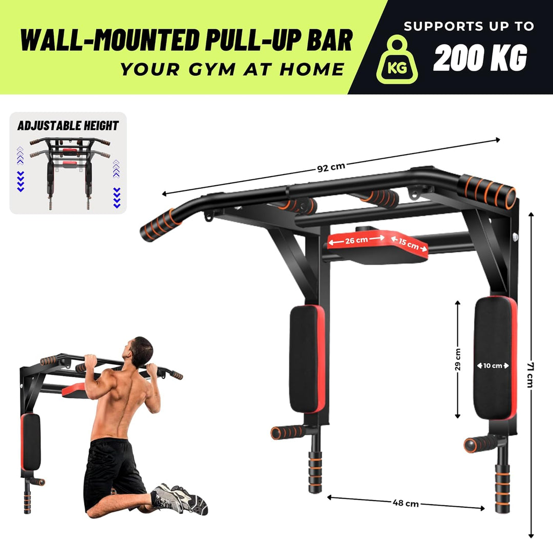Klimmzugstange Wand Klimmzug. Pull-Up Bar Zuhause Multigrip-Ständer, Dip Station für das Heim-Fitnes