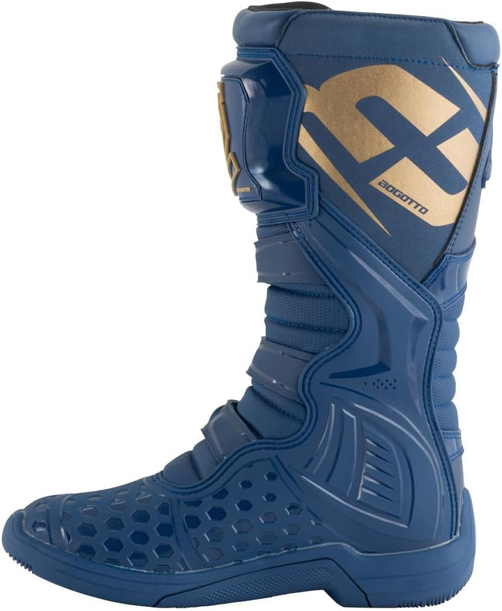 Bogotto MX-5 Motocross Stiefel, blau/gold, 43, 43 EU
