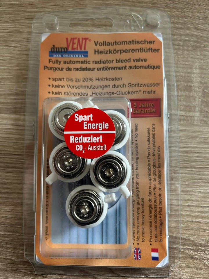 duroVENT Automatischer Heizkörper-Entlüfter im 5er-Set, für 1/2"-Anschluss (Vollautomatischer)