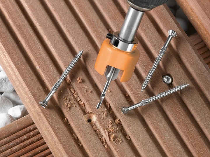 kwb Hartholzbohrer Ø 6 mm aus HSS-M2 mit Senker, verstellbarem Tiefenstopp und 1/4" Sechskantschaft