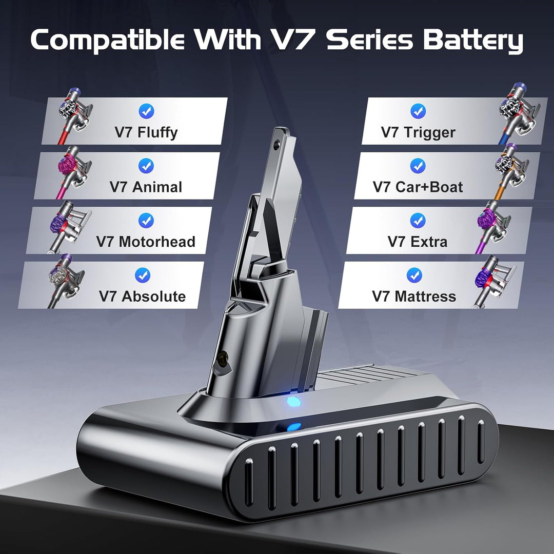V7 Akku für Dyson, Ersatzakku für Dyson SV11 Kompatibel mit V7 SV11 Animal Motorhead Trigger Fluffy