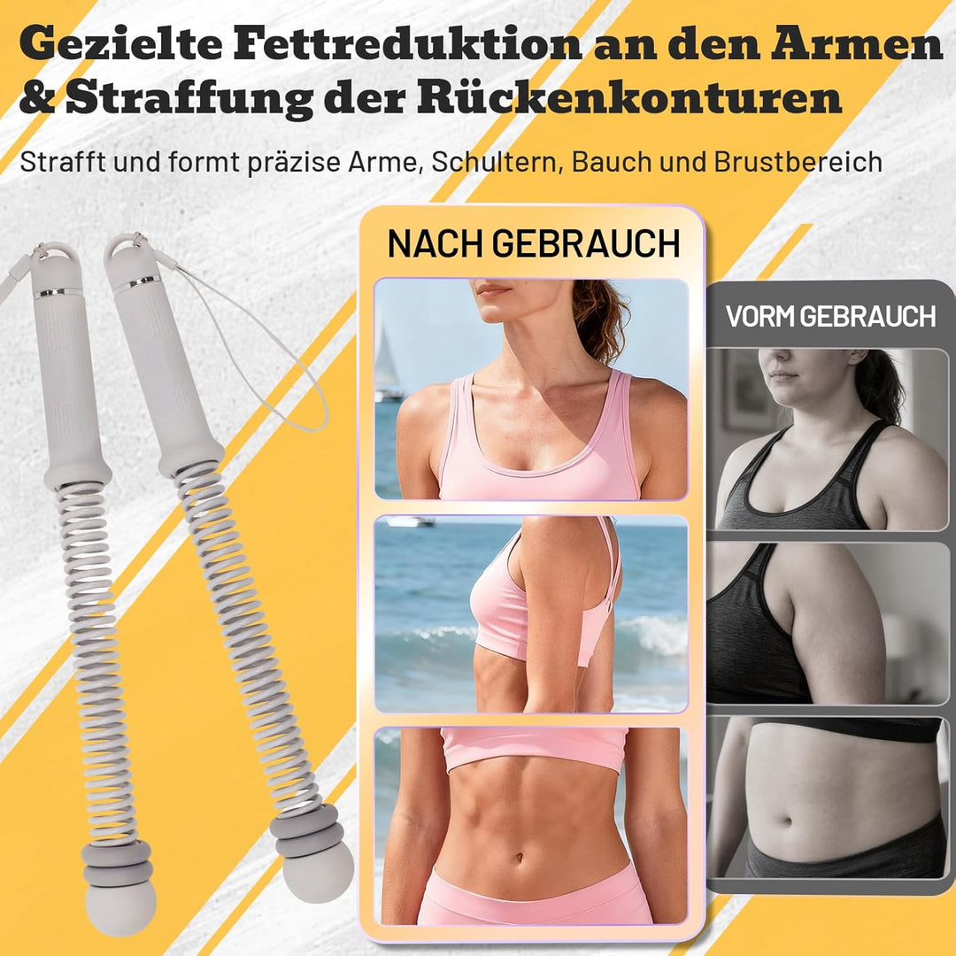 Weighted Battle Rope Ohne Seil - Verstellbare Battle Ropes für Zuhause, leises Seilloses Battle Rope