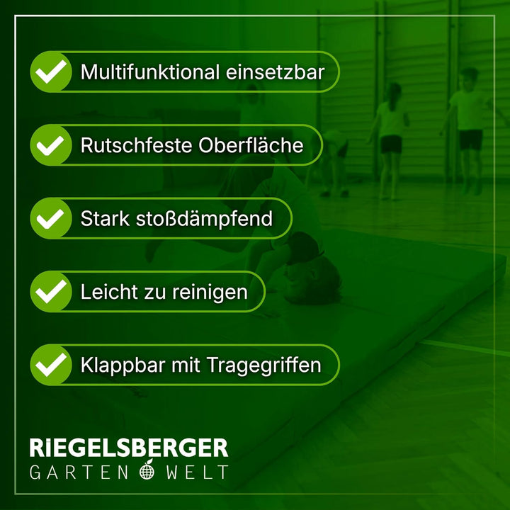 Gartenpirat Universal Bodenmatte 200x100x10 cm Sportmatte Kinder Weichbodenmatte 4-teilig klappbar G