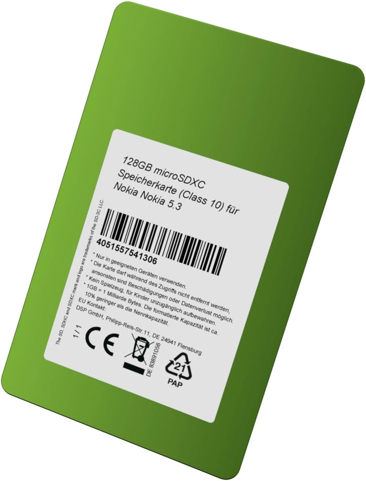 128GB microSDXC Speicherkarte (Class 10) für Nokia Nokia 5.3
