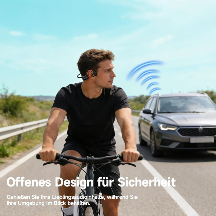 sunvito Knochenleitungs-Schwimmkopfhörer, Drahtlose IPX8 wasserdichte Kopfhörer, Bluetooth 5.4 Offen