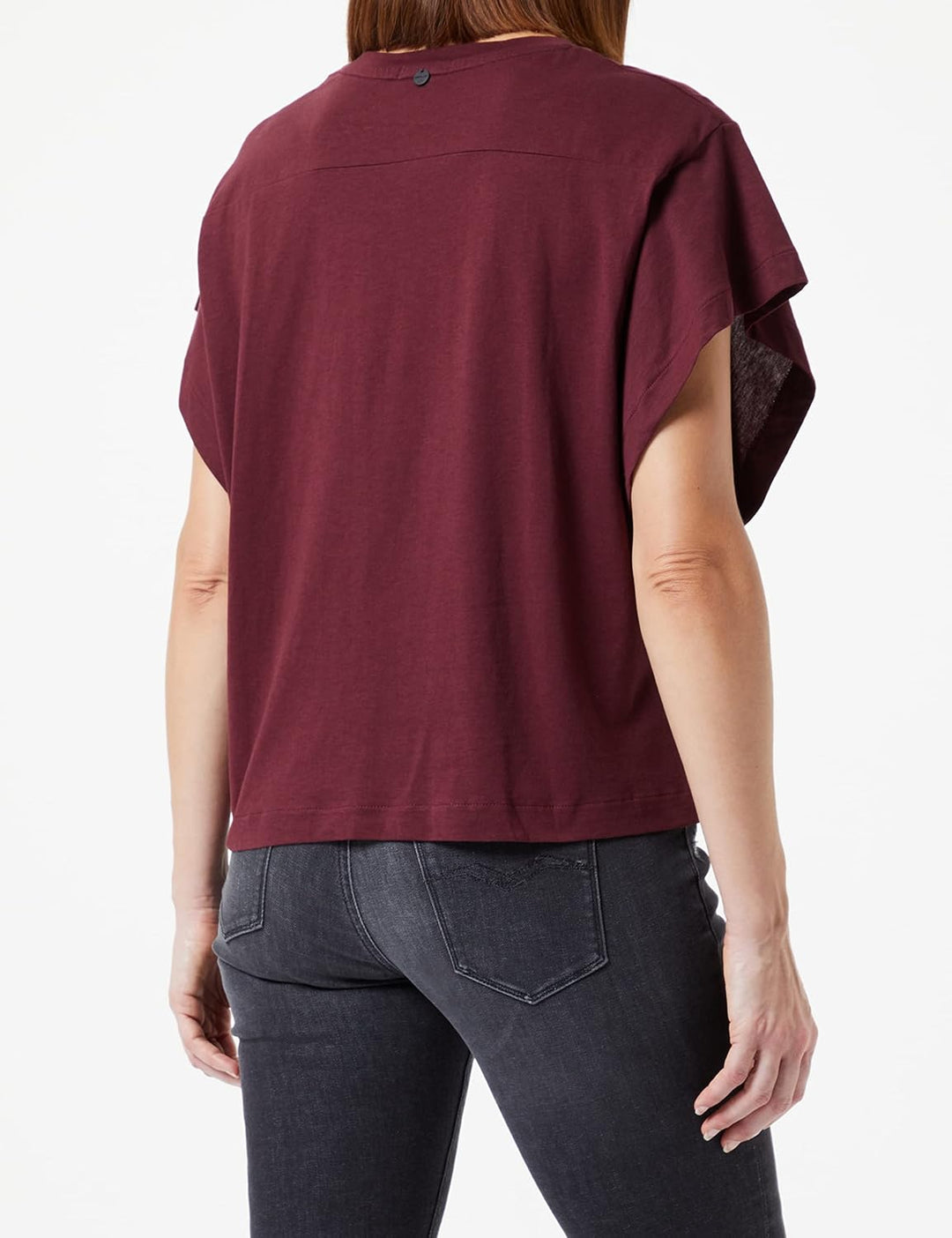 REPLAY Damen T-Shirt, XS 459 Burgundy Red