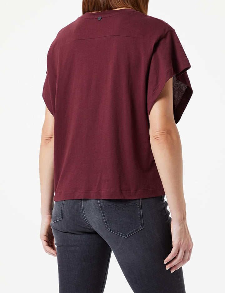 REPLAY Damen T-Shirt, XS 459 Burgundy Red