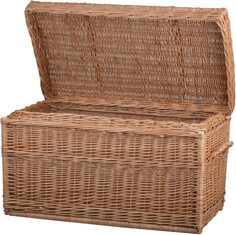 Wäscheschrank, Wäschekorb, Wäschepuff aus Weide, Spielzeugkorb aus Weide (Natur), Natur