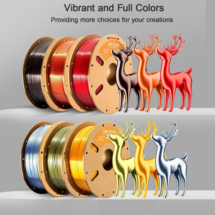 ERYONE Ultra Shiny Silk PLA Filament voor 3D Druker, PLA Filament 1.75mm, +/- 0,03mm,1kg 1 Spule, Ul