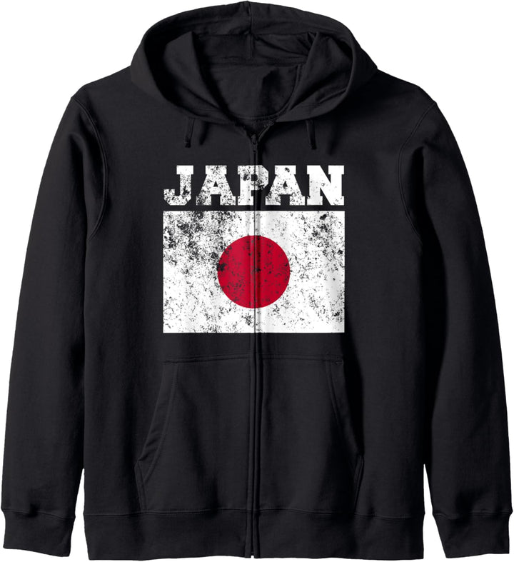 Japanische Flagge. Kapuzenjacke