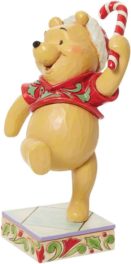 Jim Shore Enesco Disney Traditions Winnie Puuh mit Zuckerstange, 14 cm
