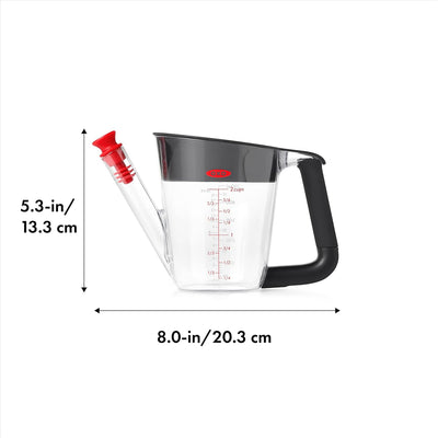 OXO Good Grips grosse Fett-Trennkanne, 1 l – spülmaschinenfeste Sossenkanne für Bratensaft und mehr