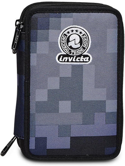 Invicta Federmäppchen, Mäppchen, mehrfarbig, Federtasche für Schreibwaren, Etui mit Stiften, Kugelsc