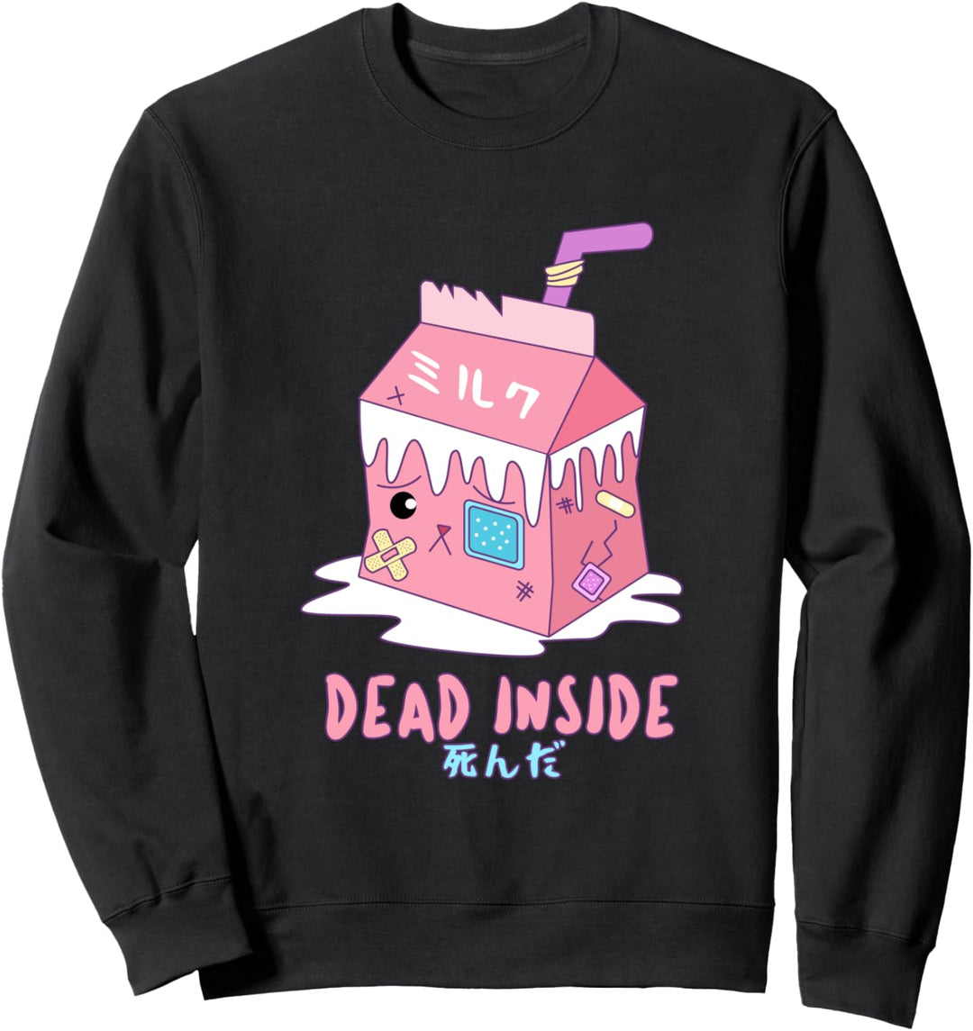 Dead Inside - Japanese Aesthetic Milk Pastel Goth Harajuku Sweatshirt