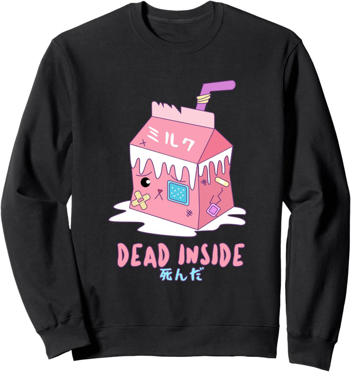 Dead Inside - Japanese Aesthetic Milk Pastel Goth Harajuku Sweatshirt