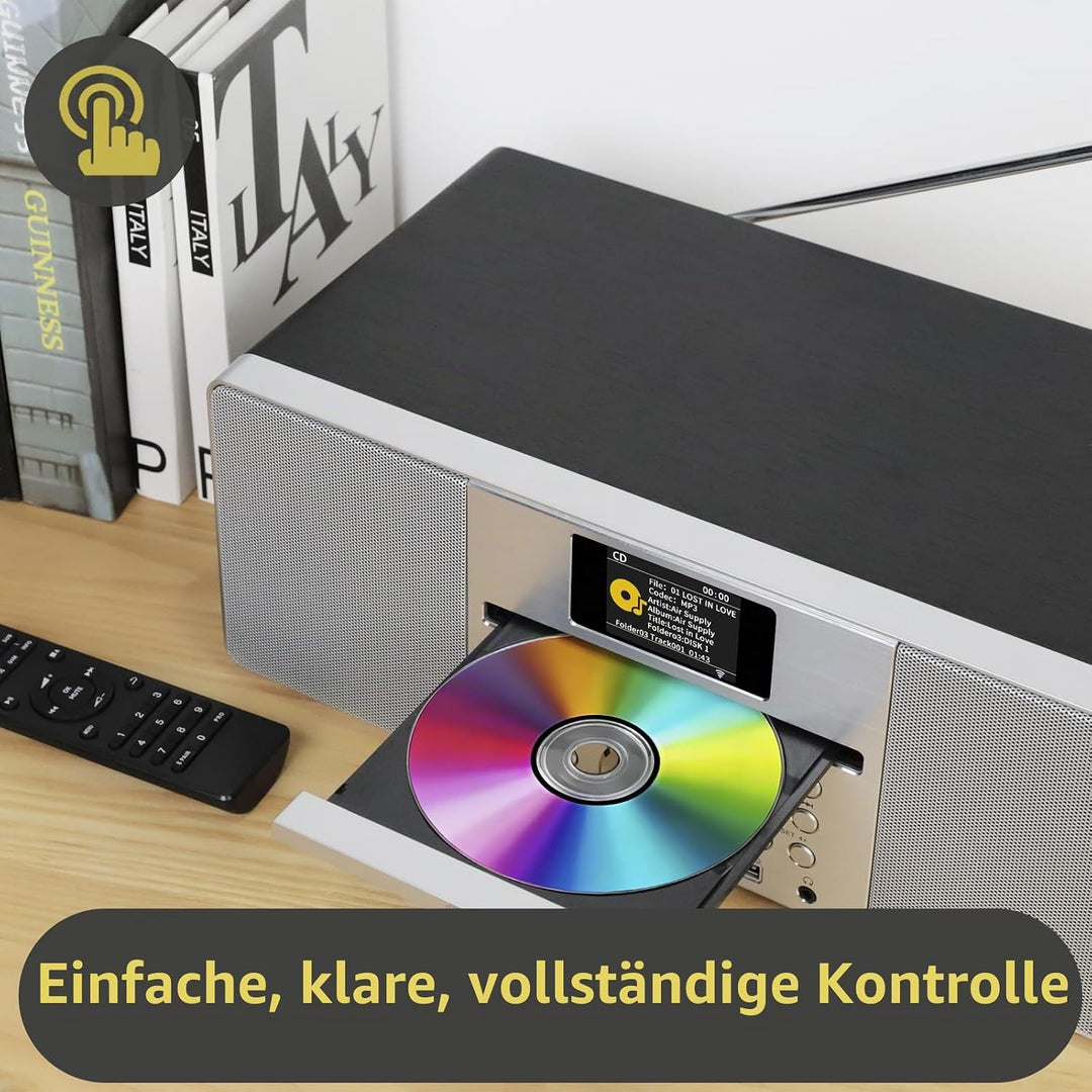 LEMEGA MSY1P All-In-One Musiksystem,CD-Player,DAB/DAB+ und FM Digitalradio,Bluetooth Lautsprecher,20