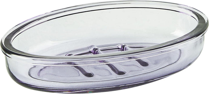 Badezimmer Set 4-teilig aus Glas violett eleganter Stil Telma