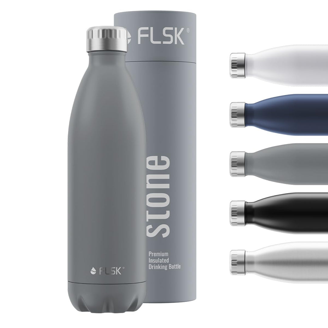 FLSK Trinkflasche – Premium Edelstahl Thermosflasche – 100% auslaufsicher & kohlensäuregeeignet – hä