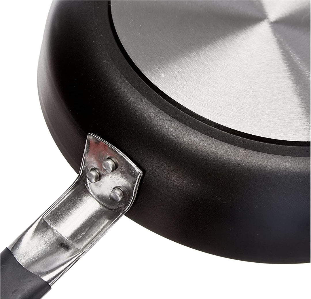 Töpfe Agnelli Alblack Pan Aluminium, Stärke 5 mm, 10 mm Induktions Fund, schwarz, 20 cm, 20 cm