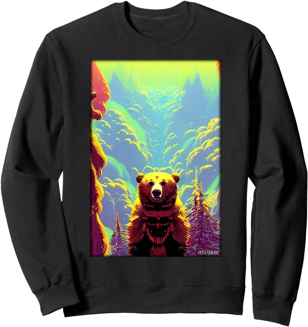 Grizzlybär Braunbär Raubtier Wald Tier Tiermotiv Sweatshirt