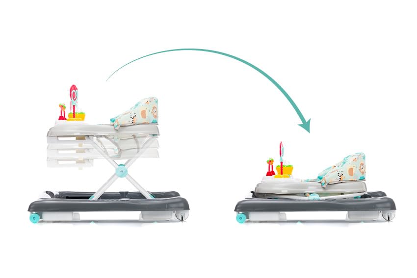 Fillikid Gehfrei Lauflernwagen Exclusiv | Lauflernhilfe mit Spielbrett & Anti-Rutsch-Funktion | Lauf