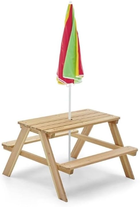 Plum Picknicktisch aus Holz mit Sonnenschirm - Natur