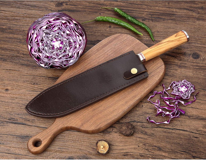 YOUSUNLONG Messer brechen Bull Nose Pro Metzgermesser 10 Zoll Japanischer VG10 gehämmerter Damaststa