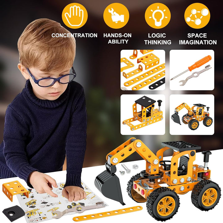 Bausets Vorbau Metall 3D Puzzle Maschinenfahrzeug Modellauto Bauset Bauset Spielzeug Eltern-Kind-Int