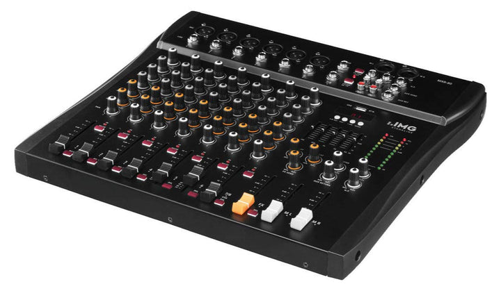 IMG STAGELINE MXR-80, 8-Kanal Audio-Mischpult mit integriertem MP3-Player und Bluetooth-Empfänger, A
