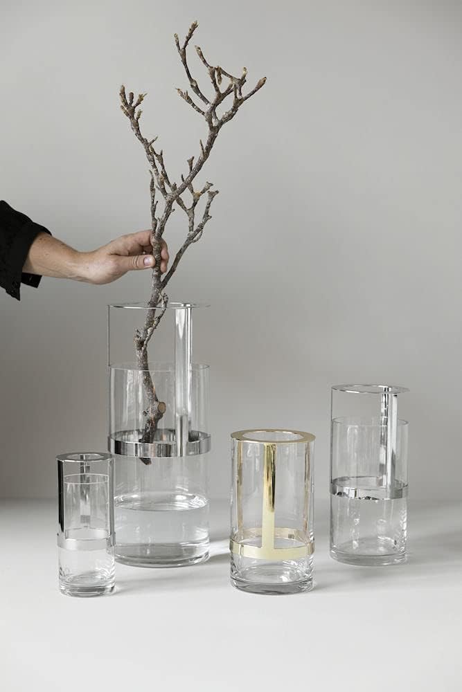 Sagaform 5018037 Hold Vase, Glas Transparent/Silber