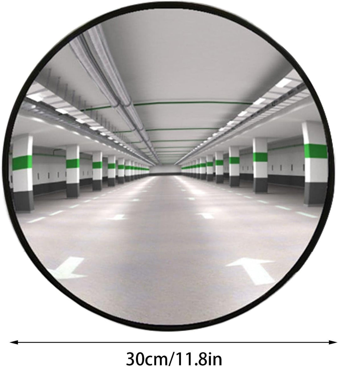 PW TOOLS Verkehrsspiegel 30cm, Convex Mirror, Konvexspiegel, Garagenspiegel, Sicherheitsspiegel, Run