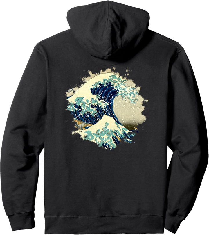 Berühmte Japanische Kunst Grosse Welle Remix Hokusai Stilvoll Pullover Hoodie